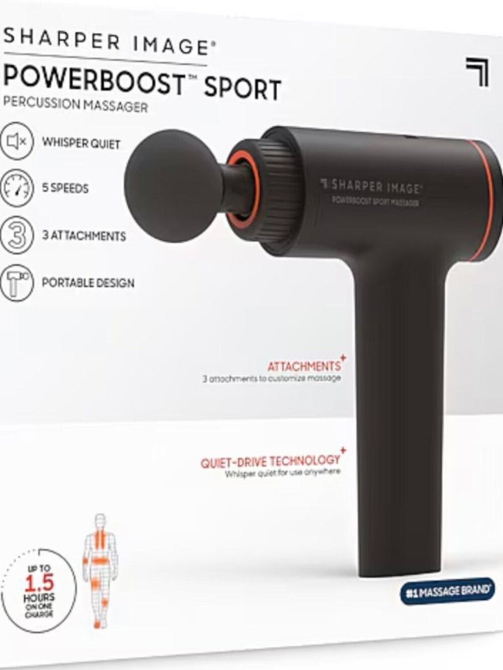 Sharper Image Powerboost Sport Percussion Massager